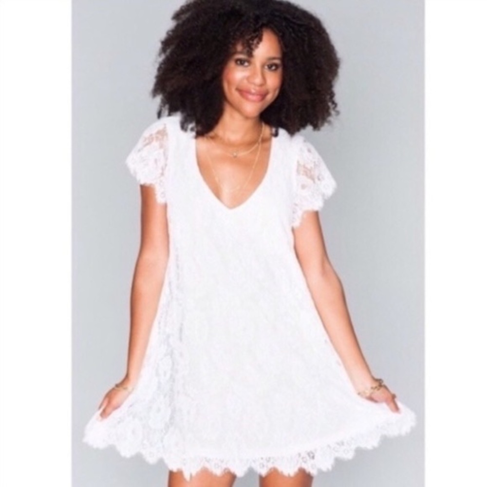 Show Me Your Mumu White Lace Dress - Medium